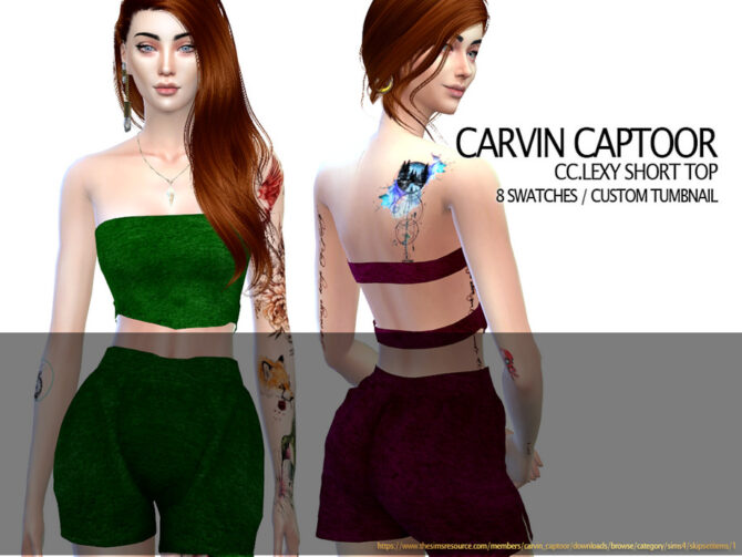 Sims 4 CC Lexy short Top by carvin captoor at TSR