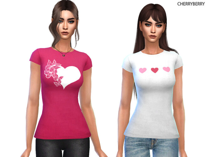 Lovely Sims 4 T shirt by CherryBerrySim