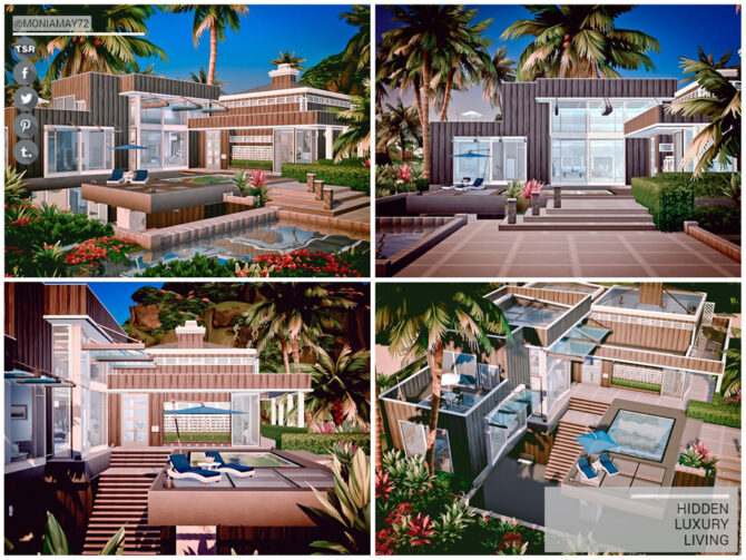 Sims 4 Hidden Luxury Living Property by Moniamay72 at TSR