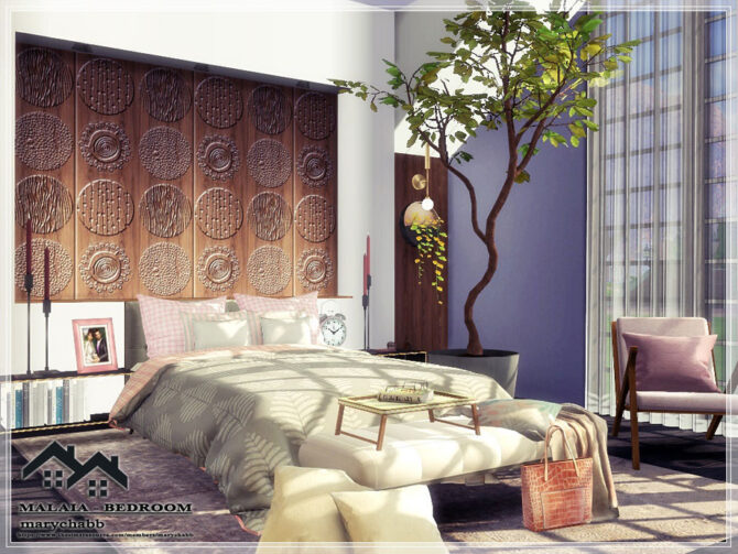 Sims 4 MALAIA Bedroom by marychabb at TSR