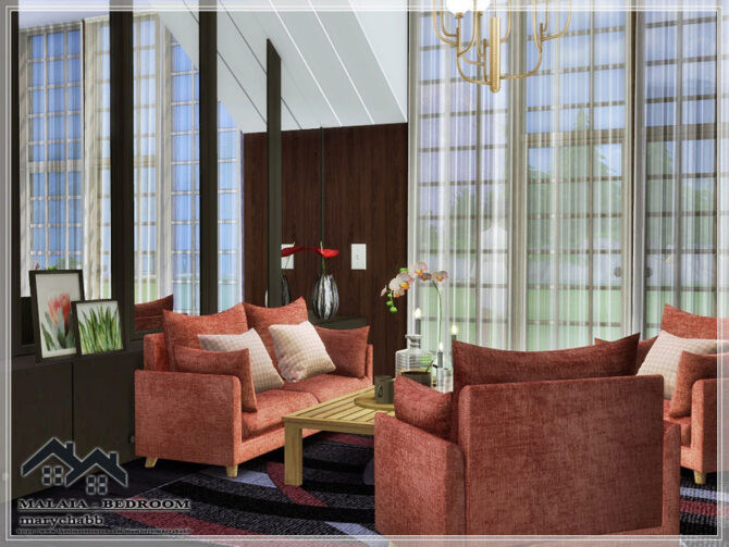 Sims 4 MALAIA Bedroom by marychabb at TSR