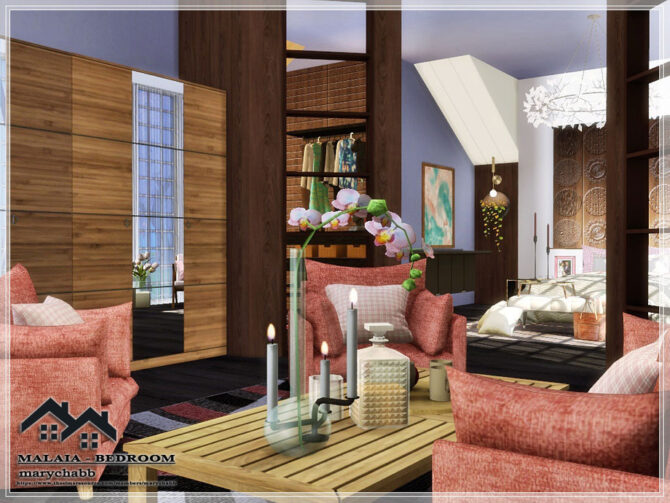 Sims 4 MALAIA Bedroom by marychabb at TSR