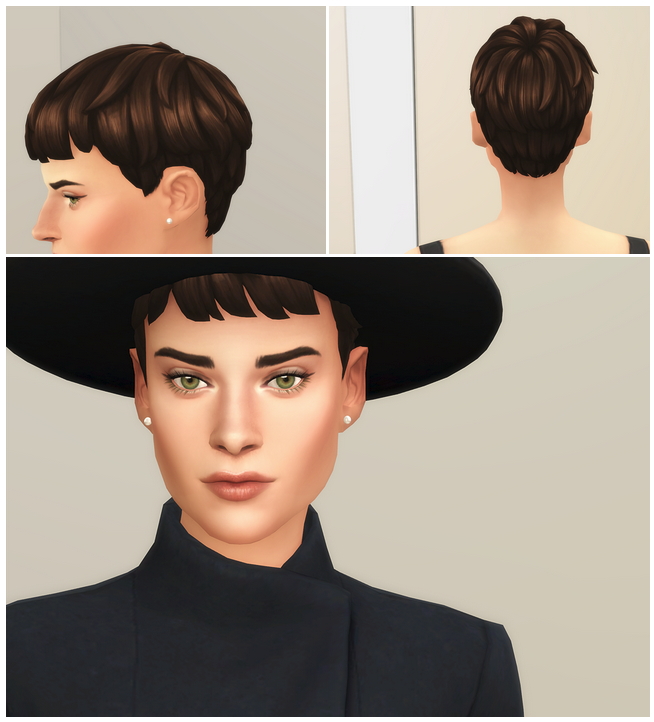 Sims 4 Messy Cut Hair Edit at Rusty Nail