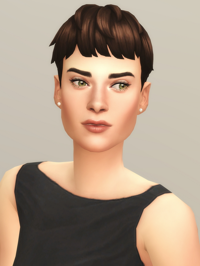 Sims 4 Messy Cut Hair Edit at Rusty Nail
