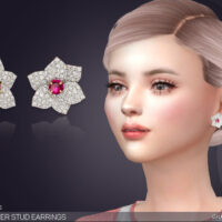 Mia Flower Stud Sims Earrings