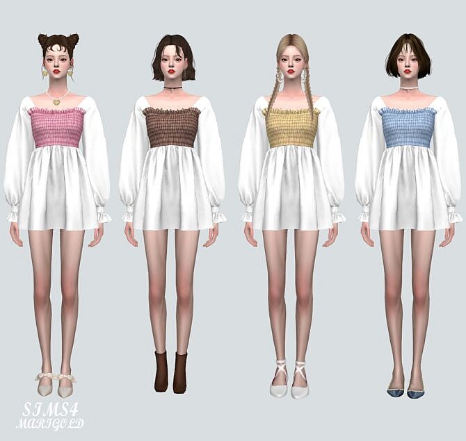 Sims 4 Mini Dress V2 SB 1 at Marigold