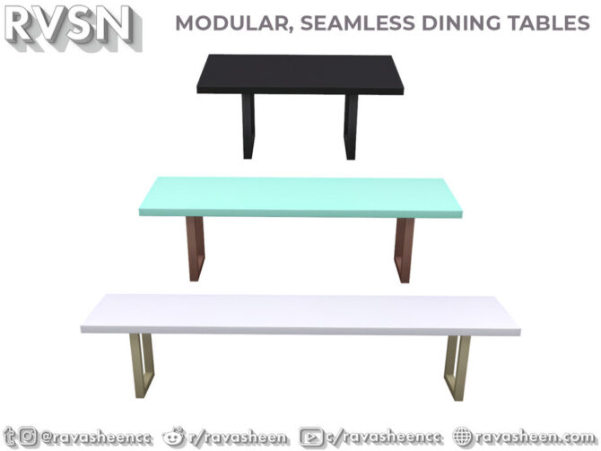 Sims 4 Modular Seamless Table Talk by RAVASHEEN at TSR