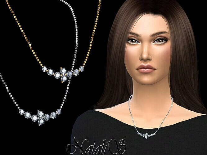 Necklace Sims 4 Diamond Cluster