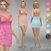 Nightgown Meja 8 by Jaru Sims 4 CC
