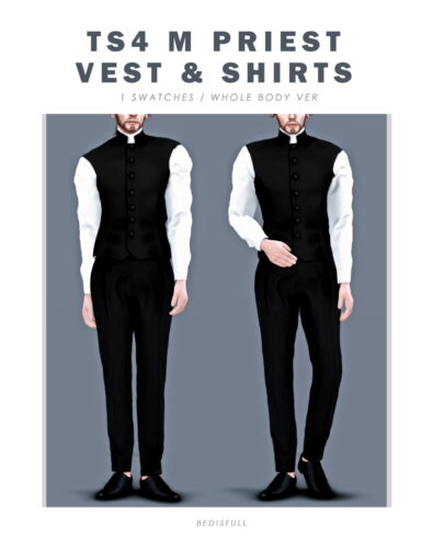 Priest vest shirts Sims 4