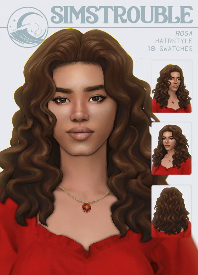 Sims 4 ROSA Hair at SimsTrouble