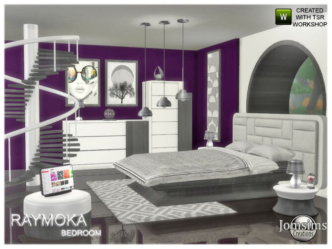 Sims 4 Raymoka bedroom by jomsims at TSR