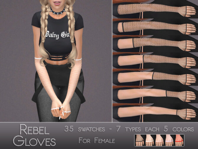 Sims 4 Rebel Gloves by Dissia at TSR