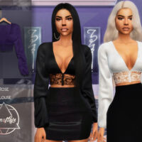 Rose Blouse for Sims 4 by Camuflaje