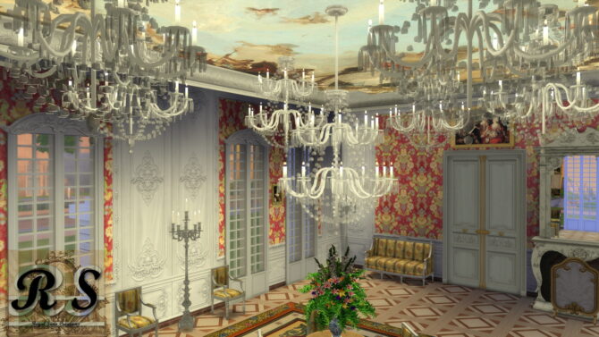 Sims 4 Royal Crystal Chandelier Set at Regal Sims