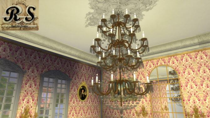 Sims 4 Royal Crystal Chandelier Set at Regal Sims