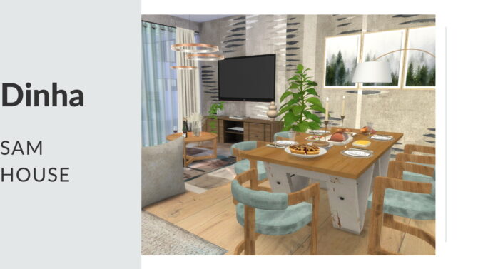 Sims 4 SAM HOUSE at Dinha Gamer