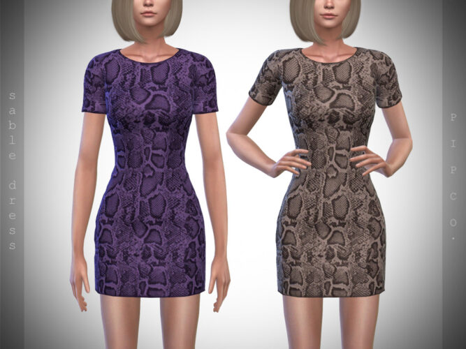 Sable Sims 4 Dress by Pipco