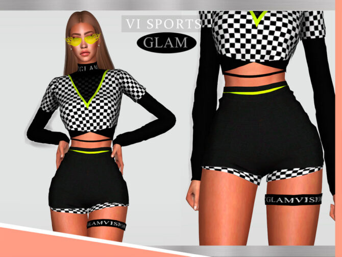 Sims 4 Shorts SPORTGLAM VI   I by Viy Sims at TSR