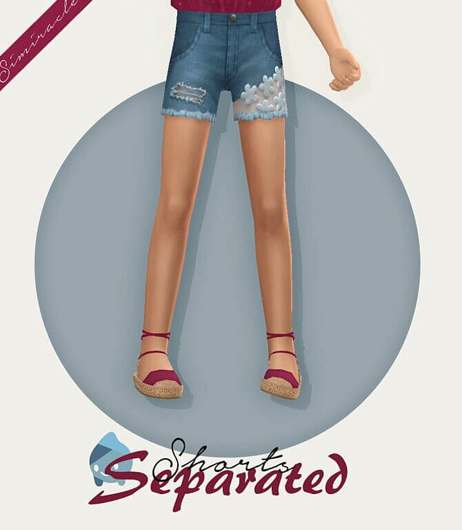 Sims 4 Shorts Separated Kids Version at Simiracle