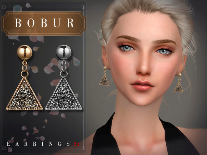 Sims 4 Earrings 34 by Bobur3 at TSR