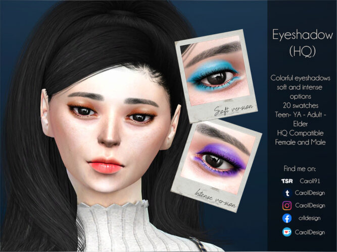 Sims 4 Eyeshadow HQ by Caroll91