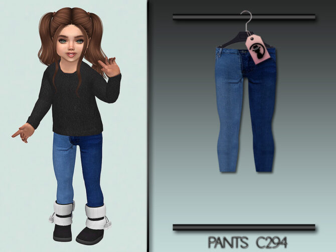 Sims 4 Jeans for little girls C294 by turksimmer at TSR
