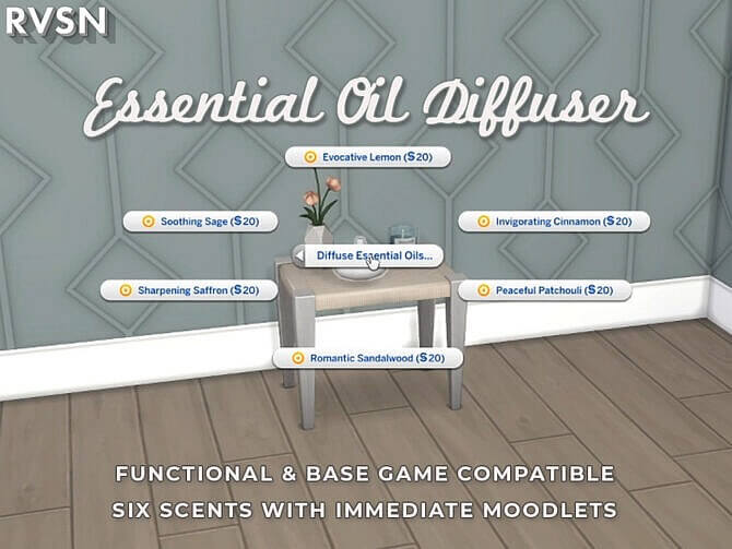 Sims 4 Scent To Be Oil Diffuser Mod by RAVASHEEN at TSR