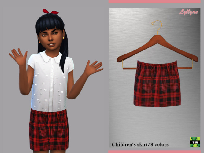 Sims 4 Skirt for child Larisa by LYLLYAN