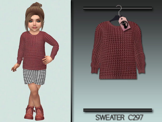 Sims 4 Sweater C297 for toddler girls by turksimmer at TSR