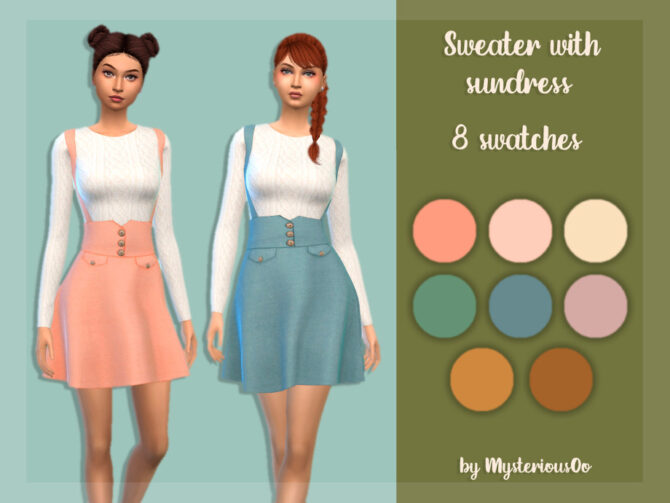 Sims 4 Sweater with sundress by MysteriousOo at TSR
