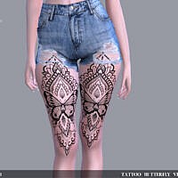 Sims 4 Tattoo Butterfly version 2 by ANGISSI