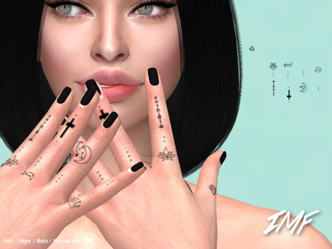 Sims 4 Tattoo Fingers Various by IzzieMcFire at TSR