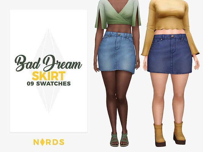 Sims 4 Bad Dream Skirt by Nords at TSR