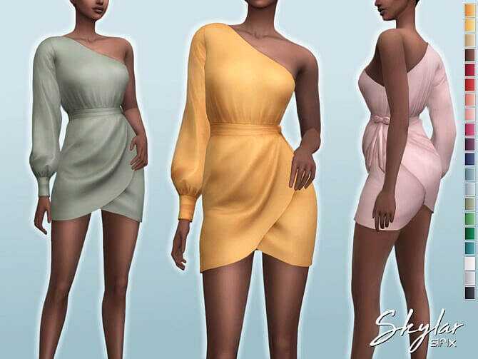 Sims 4 Skylar Dress by Sifix at TSR