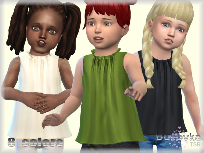 Sleeveless Sims 4 blouse for babies