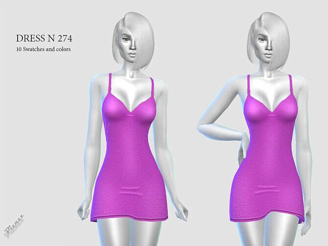 Sims 4 Spaghetti Strap Dress N 274 by pizazz at TSR