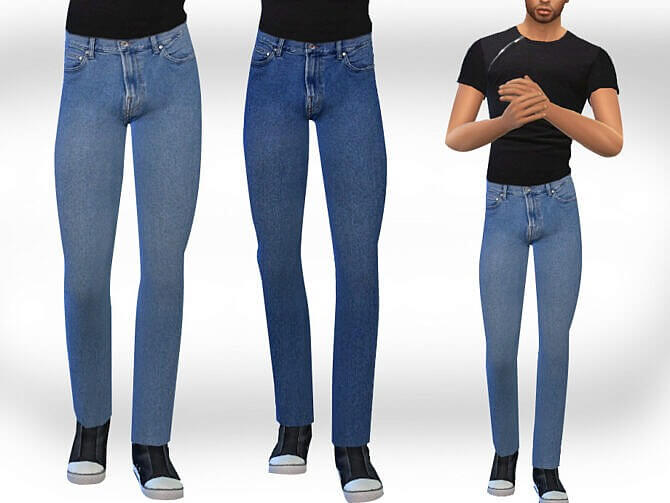 Sims 4 Male Sims Straight Jeans by Saliwa at TSR