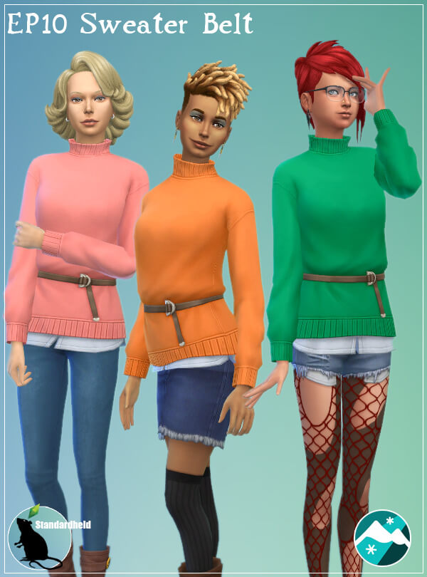 Sims 4 EP10 Sweater Belt at Standardheld