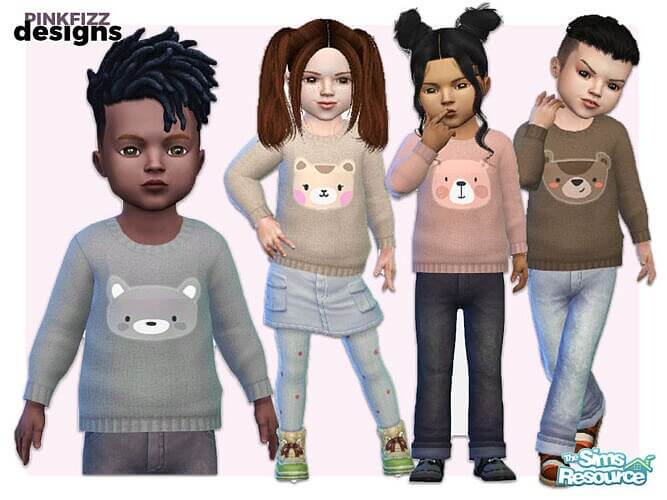Sweater Sims 4 Toddler Animal By Pinkfizzzzz
