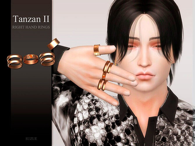 Sims 4 Tanzan II Rings by Suzue at TSR
