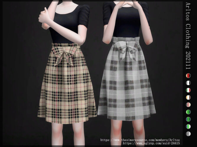 Tartan skirt by Arltos for Sims 4