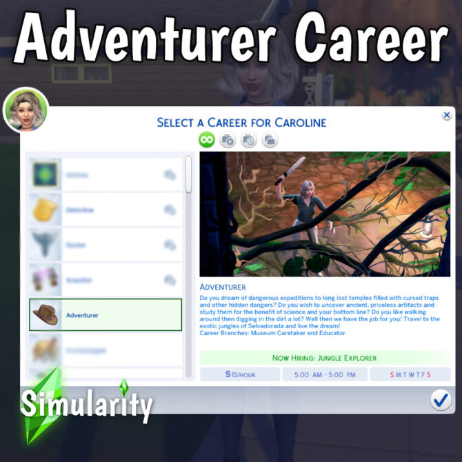 Sims 4 The Adventurer Career by Simularity at Mod The Sims
