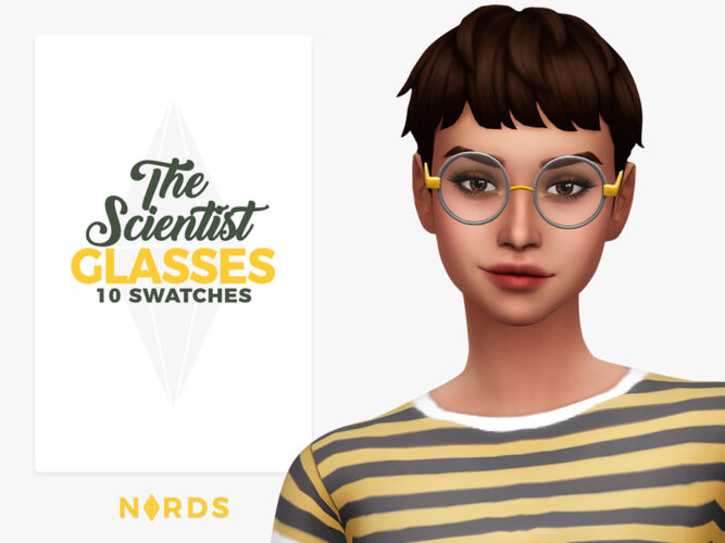 The Scientist Glasses by Nords for Sims 4