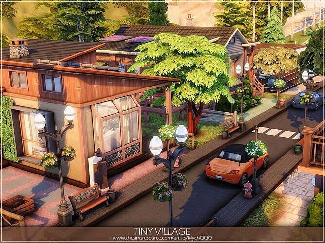 Tiny Village Sims 4 by MychQQQ