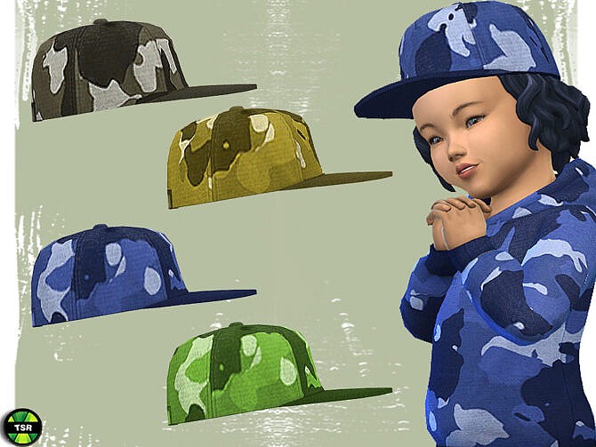 Sims 4 Toddler Camouflage Cap by Pelineldis at TSR