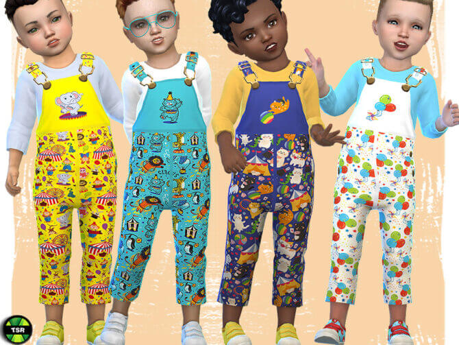 Sims 4 Toddler Circus Overall by Pelineldis at TSR