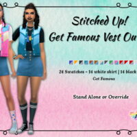 Vest Skirt Sims 4 Get Famous
