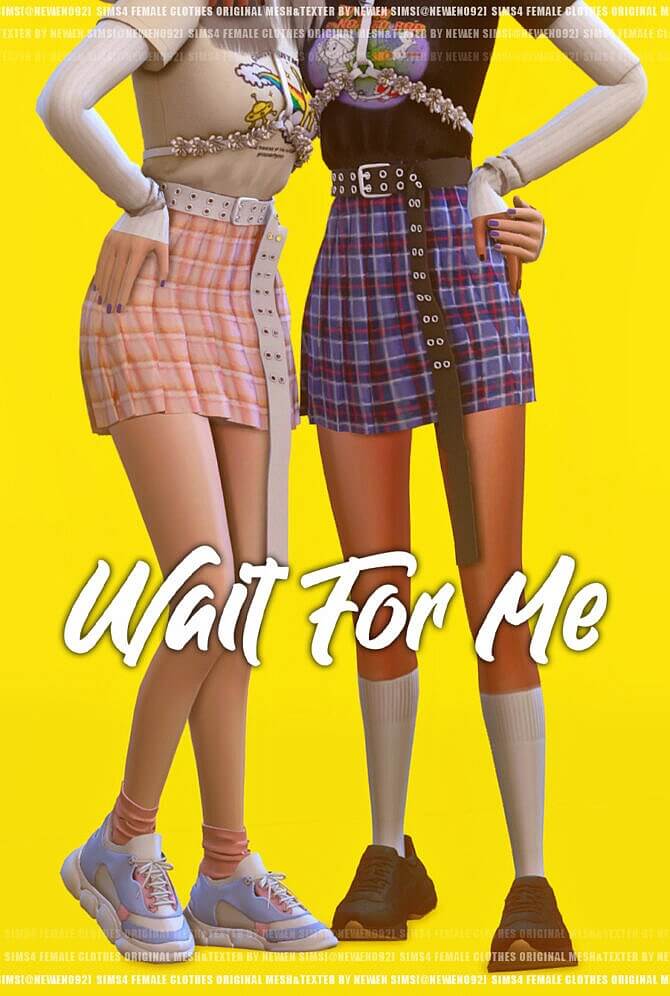 Sims 4 Wait For Me Female Clothes Set by NEWEN