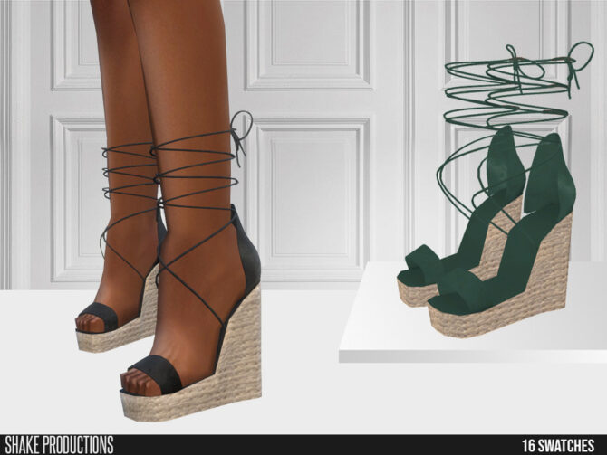 Sims 4 Wedge sandals 610 by ShakeProductions at TSR